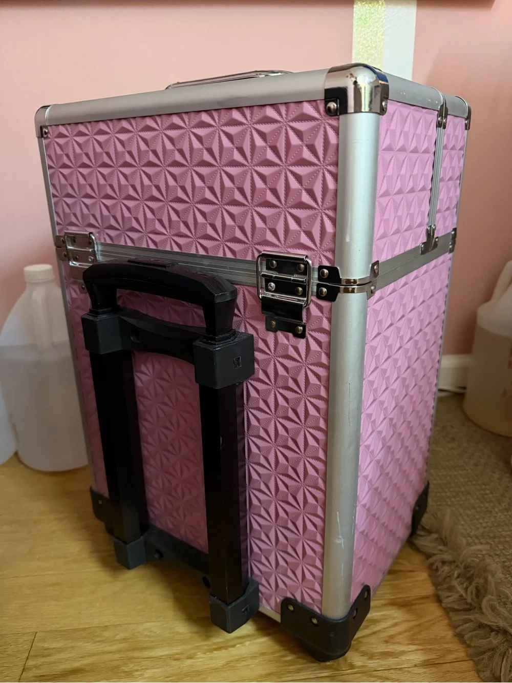 Rolling Makeup Train Case Cosmetic Box Portable Makeup (bundle)